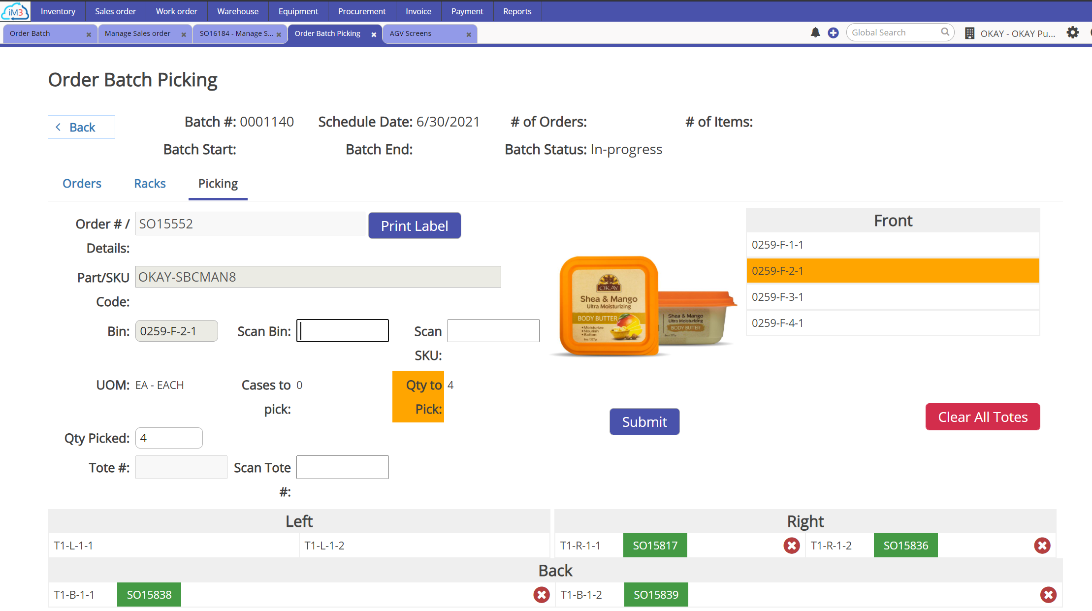 screenshot of iM3 SCM Suite